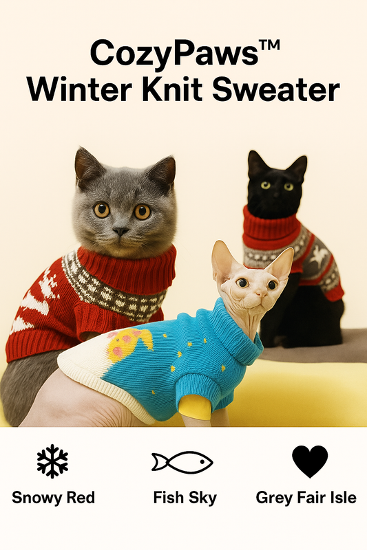 CozyPaws™ Winter Knit Sweater